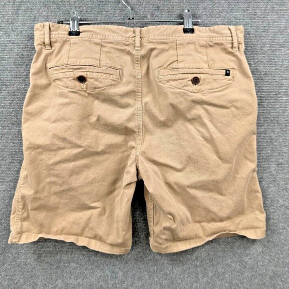 Rip Curl Shorts Mens 34 Tan Beige Chino Casual Surf Beach Embroidered Flat Front - Picture 5 of 8